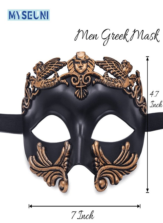 MYSEUNI Masquerade Mask - Venetian Metal Rhinestone Filigree Women & Men for Cosplay Halloween Party Mardi Gras Masquerade Ball - Image 5